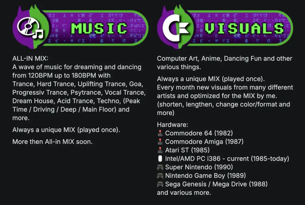 Music List in Kick Bio