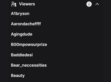 Chatters Appears in Viewers List