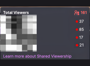 Viewers Showing While Streaming Together